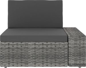 vidaXL 3 częściowy zestaw wypoczynkowy do ogrodu, rattan PE, szary (49527) 6