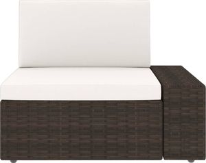 vidaXL sofa modułowa 3-osobowa, rattan PE, brązowa (49516) 4