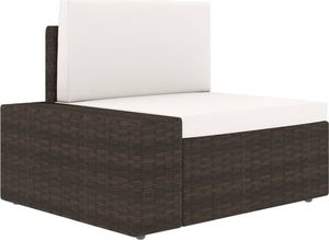vidaXL sofa modułowa 3-osobowa, rattan PE, brązowa (49516) 7