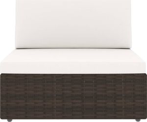 vidaXL 2 częściowy zestaw wypoczynkowy do ogrodu, rattan PE, brązowy (49512) 4