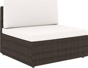 vidaXL 2 częściowy zestaw wypoczynkowy do ogrodu, rattan PE, brązowy (49512) 6