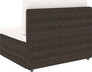 vidaXL 2 częściowy zestaw wypoczynkowy do ogrodu, rattan PE, brązowy (49512) 7