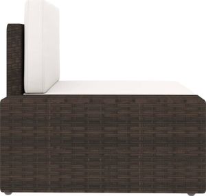 vidaXL modułowe siedzisko narożne, prawy podłokietnik, rattan PE, brąz (49510) 3