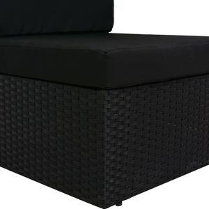 vidaXL sofa modułowa 2-osobowa, rattan PE, czarna (49503) 5