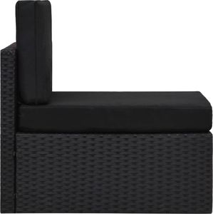 vidaXL 2 częściowy zestaw wypoczynkowy do ogrodu, rattan PE, czarny (49502) 5