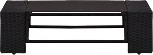 vidaXL 2 częściowy zestaw wypoczynkowy do ogrodu, rattan PE, czarny (49502) 8