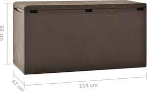 Skrzynia ogrodowa vidaXL 290 l Brąz 6