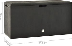 Skrzynia ogrodowa vidaXL 290 l Antracyt 7