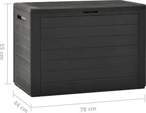 Skrzynia ogrodowa vidaXL 190 l Antracyt 7