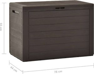 Skrzynia ogrodowa vidaXL 190 l Brąz 7