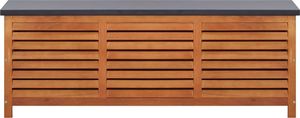 Skrzynia ogrodowa vidaXL 150x50x55 cm lite drewno eukaliptusowe Brąz 2