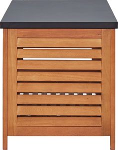 Skrzynia ogrodowa vidaXL 150x50x55 cm lite drewno eukaliptusowe Brąz 3