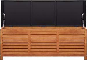 Skrzynia ogrodowa vidaXL 150x50x55 cm lite drewno eukaliptusowe Brąz 5