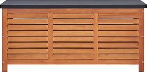 Skrzynia ogrodowa vidaXL 117x50x55 cm lite drewno eukaliptusowe Brąz 2