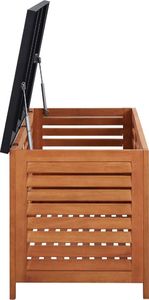 Skrzynia ogrodowa vidaXL 117x50x55 cm lite drewno eukaliptusowe Brąz 5