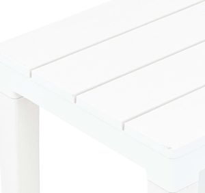 vidaXL ławki ogrodowe, 2 sztuki, białe, plastikowe (48780) 5