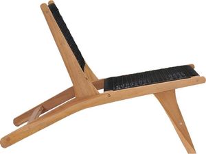 vidaXL krzesło z podnóżkiem, lite drewno tekowe i sznurek (49368) 5