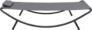vidaXL leżanka ogrodowa, szara, 200 x 90 cm, stal (48082) 3
