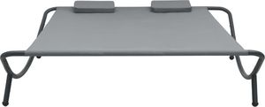 vidaXL leżanka ogrodowa, tkanina, antracytowa (48076) 2