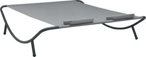 vidaXL leżanka ogrodowa, tkanina, antracytowa (48076) 4