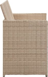 vidaXL 2 osobowa sofa ogrodowa z poduszkami, polirattan, szara (46396) 3