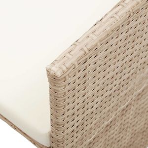 vidaXL 2 osobowa sofa ogrodowa z poduszkami, polirattan, szara (46396) 5