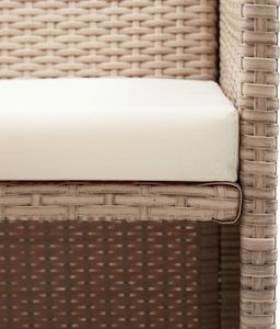 vidaXL 2 osobowa sofa ogrodowa z poduszkami, polirattan, szara (46396) 6