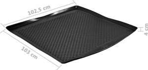 vidaXL Mata gumowa do bagażnika samochodu Audi A4 sedan (2007-2014) 5