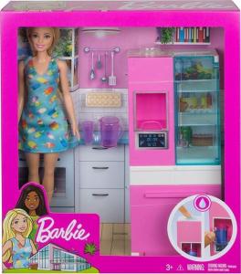 Lalka Barbie Mattel Barbie Deluxe Set Furniture Fridge & Pu (GHL84) 1