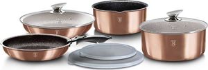 Berlinger Haus KOMPLET GARNKÓW 9-ele CLICK COOK BERLINGER HAUS METALLIC LINE ROSE GOLD BH-6147 1