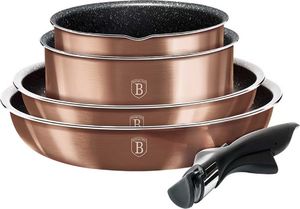 Berlinger Haus KOMPLET GARNKÓW 9-ele CLICK COOK BERLINGER HAUS METALLIC LINE ROSE GOLD BH-6147 2