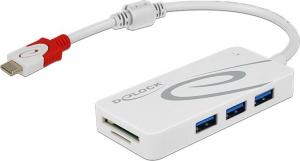 HUB USB Delock 1x SD 1x microSD  + 3x USB-A 3.1 Gen1 (62901) 1