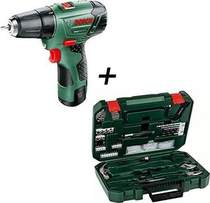 Wiertarko-wkrętarka Bosch Bosch cordless drill Easydrill 12-2, SET 111 pieces (green / black, Li-Ion battery 2.5Ah, Promoline All in one kit) 1