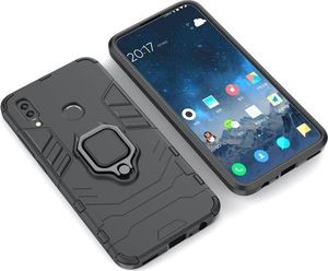 Alogy Etui Alogy Stand Ring Armor do Huawei P Smart 2019 czarne + Szkło Alogy uniwersalny 3