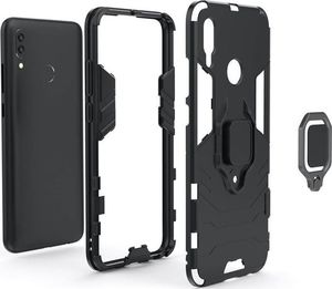 Alogy Etui Alogy Stand Ring Armor do Huawei P Smart 2019 czarne + Szkło Alogy uniwersalny 4
