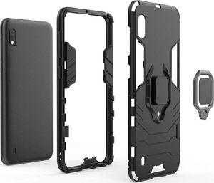 Alogy Etui Alogy Stand Ring Armor do Samsung Galaxy A10 czarne + Szkło Alogy uniwersalny 5
