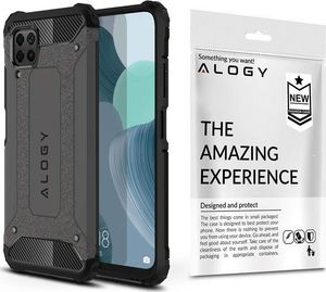 Alogy Etui Alogy Hard Armor do Huawei P40 Lite/ Nova 6 SE szare + Szkło Alogy uniwersalny 6