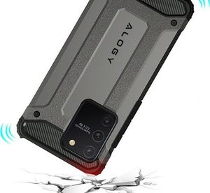 Alogy Etui Alogy Hard Armor do Samsung Galaxy S10 Lite szare + Szkło 3mk uniwersalny 4