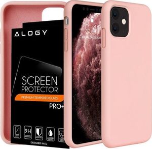 Alogy Etui Alogy Thin Soft Case do Apple iPhone 11 różowe + Szkło Alogy uniwersalny 5