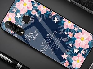 Alogy Etui Alogy Glass Armor Case do Huawei P30 Lite Kwiaty + Szkło uniwersalny 5