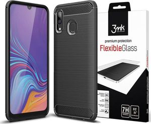 Alogy Etui Alogy Rugged Armor do Samsung Galaxy A40 czarne + Szkło 3mk FG uniwersalny 8