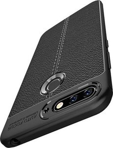 Alogy Etui pancerne Alogy leather Huawei Y6 Prime 2018 czarne +Szkło uniwersalny 3