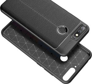 Alogy Etui pancerne Alogy leather Huawei Y6 Prime 2018 czarne +Szkło uniwersalny 5