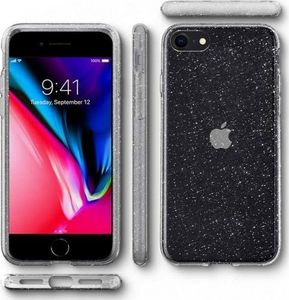 Spigen Etui Spigen Liquid Crystal Glitter do Apple iPhone 7/8/SE 2020 Crystal Quartz + Szkło Alogy uniwersalny 2