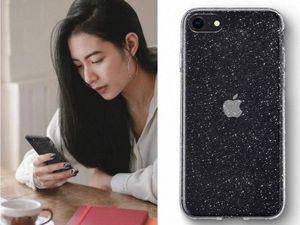 Spigen Etui Spigen Liquid Crystal Glitter do Apple iPhone 7/8/SE 2020 Crystal Quartz + Szkło Alogy uniwersalny 5