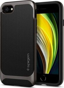 Spigen Etui Spigen Neo Hybrid Herringbone do Apple iPhone 7/8/SE 2020 Gunmetal + Szkło Alogy uniwersalny 2