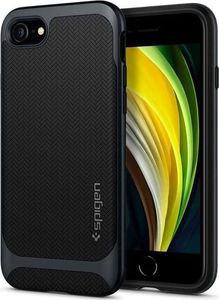 Spigen Etui Spigen Neo Hybrid Herringbone do Apple iPhone 7/8/SE 2020 Metal Slate + Szkło Alogy uniwersalny 2