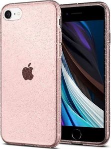Spigen Etui Spigen Liquid Crystal Glitter do Apple iPhone 7/8/SE 2020 Rose Quartz + Szkło Alogy uniwersalny 2