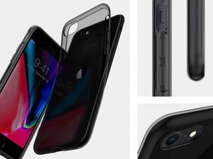 Spigen Etui Spigen Liquid Crystal do Apple iPhone 7/8/SE 2020 Space Crystal + Szkło Alogy uniwersalny 3