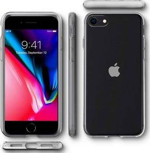 Spigen Etui Spigen Liquid Crystal do Apple iPhone 7/8/SE 2020 Crystal Clear + Szkło 3mk uniwersalny 4